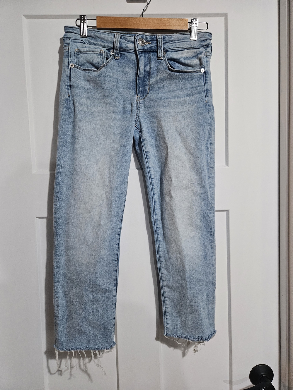 American Eagle Outfitters Light Blue Straight-Leg Jeans